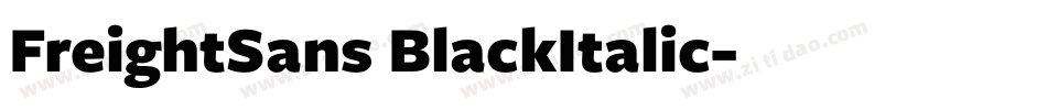 FreightSans BlackItalic字体转换